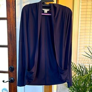 Tommy Bahama navy sz XS sweater jacket career blazer type pockets